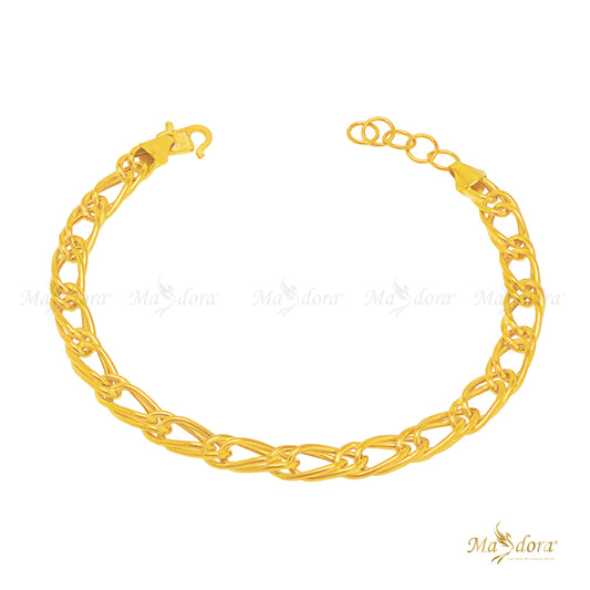 Masdora Simple Fegaro Chain Bracelet Emas 916