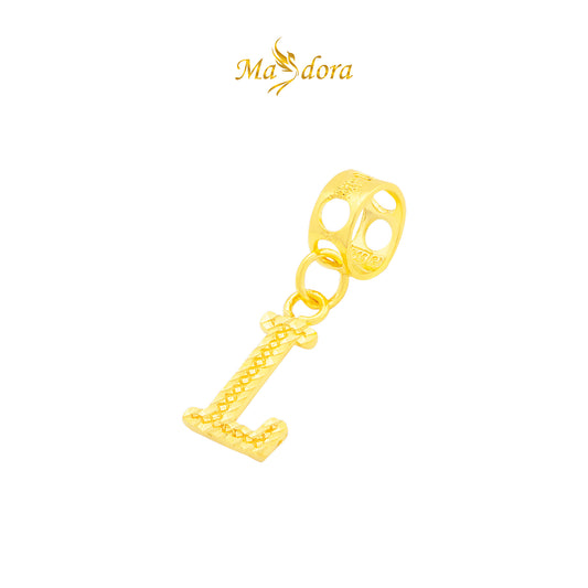 MASDORA 916 Gold Charms Charm Emas ~ Alphabet L (EMAS 916/22K)
