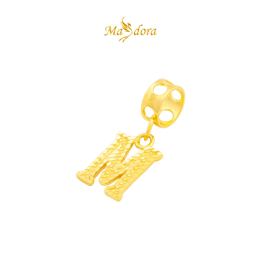 MASDORA 916 Gold Charms Charm Emas ~ Alphabet M (EMAS 916/22K)