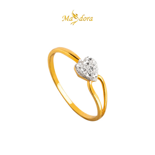 MASDORA 916 Gold Ring Rings Cincin Emas ~ Love Knot Diamond Cut (2C) (EMAS 916/22K)