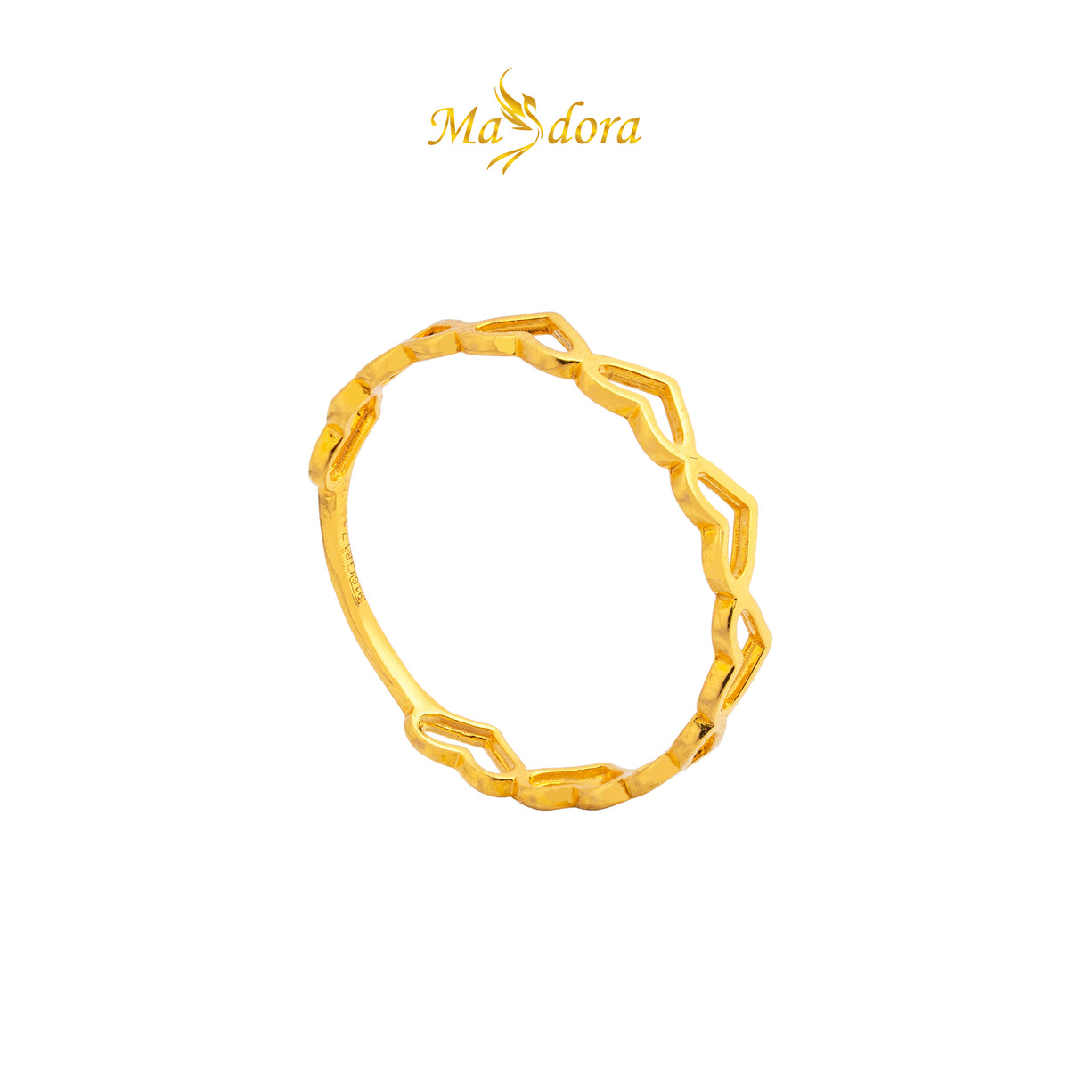 MASDORA 916 Gold Ring Rings Cincin Emas ~ Cincin Linking Hearts (Love) /Linking Hearts (Love) (EMAS 916/22K)