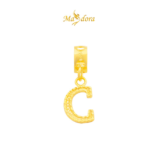 MASDORA 916 Gold Charms Charm Emas ~ Alphabet C (EMAS 916/22K)