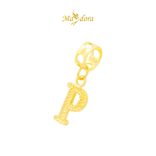 MASDORA 916 Gold Charms Charm Emas ~ Alphabet P (EMAS 916/22K)