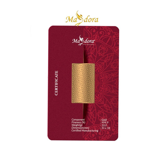 MASDORA 999.9 Gold Signature Gold Bullion Bar 10.00GM Signature Series (EMAS 999.9/24K)