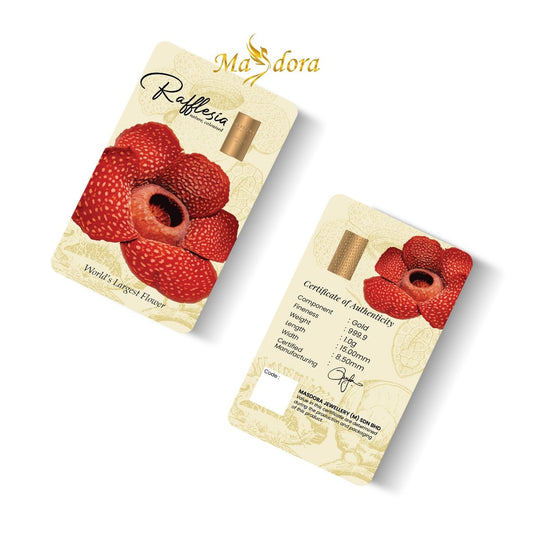 MASDORA 999.9 Gold Bar 1.00GM Flower Series ~ Rafflesia (EMAS 999.9/24K)