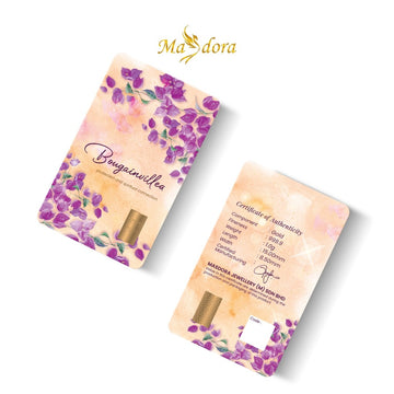 MASDORA 999.9 Gold Bar 1.00GM Flower Series - Bougainvillea (EMAS 999.9/24K)