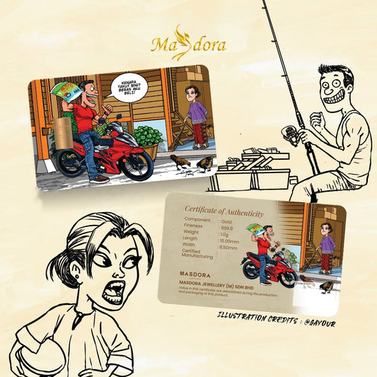 MASDORA 999.9 Gold Bar 1.00GM Collection Series ~ Lifestyle Series (EMAS 999.9/24K)