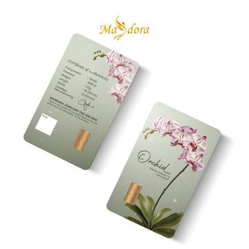 MASDORA 999.9 Gold Bar 1.00GM Flower Series ~ Orchid (EMAS 999.9/24K)