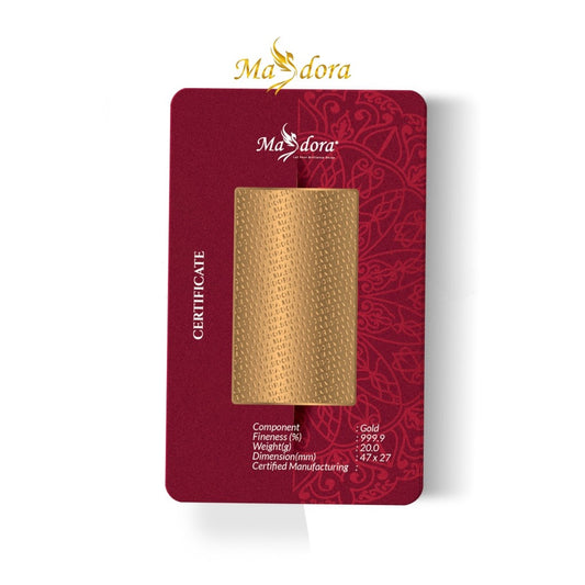 MASDORA 999.9 Gold Signature Gold Bullion Bar 20.00GM Signature Series (EMAS 999.9/24K)