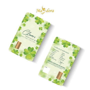 MASDORA 999.9 Gold Bar 1.00GM Flower Series ~ Clover (EMAS 999.9/24K)