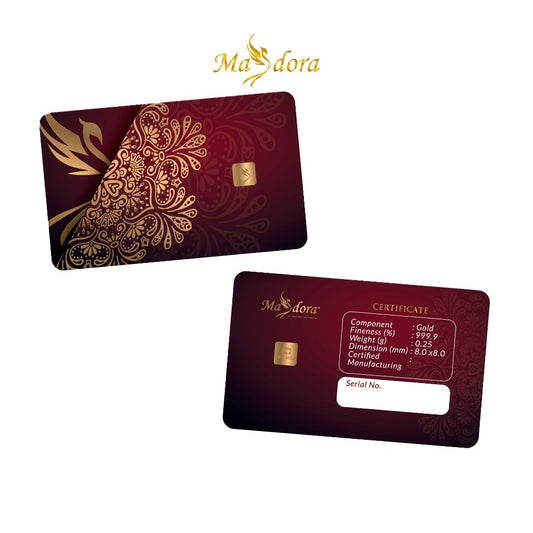 MASDORA 999.9 Gold Signature Gold Bar ~ 0.25GM (EMAS 999.9/24K)