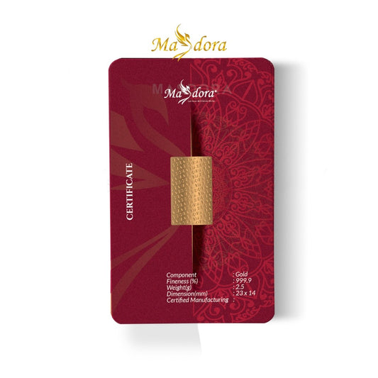 MASDORA 999.9 Gold Signature Gold Bullion Bar 2.50GM Signature Series (EMAS 999.9/24K)