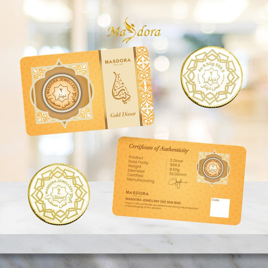 MASDORA 999.9 Gold 2 Dinar (8.50GM) Signature Series (EMAS 999.9/24K)