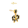 MASDORA 999 Gold Earring Earrings Emas ~ Dangling Black Sugary Pretzel (EMAS 999/24K)