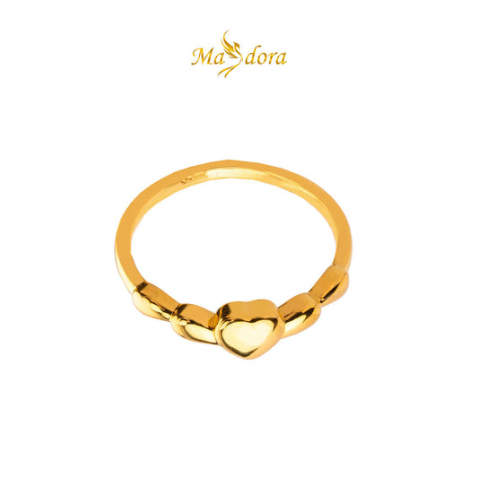 MASDORA 999 Gold Ring Rings Cincin Emas ~ Golden Love Tiara Ring (EMAS 999/24K)