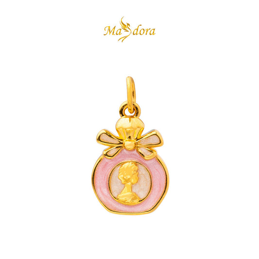 MASDORA 999 Gold Pendant Loket Emas ~ (PINK) Memorable Travel Edition  (EMAS 999/24K)