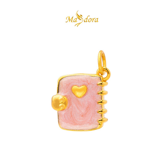 MASDORA 999 Gold Pendant Loket Emas ~ (PINK) Memorable Travel Edition (EMAS 999/24K)
