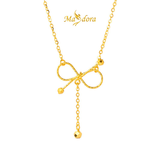 MASDORA 999 Gold Necklace Rantai Leher Emas ~ Infinity Glitz (EMAS 999/24K)