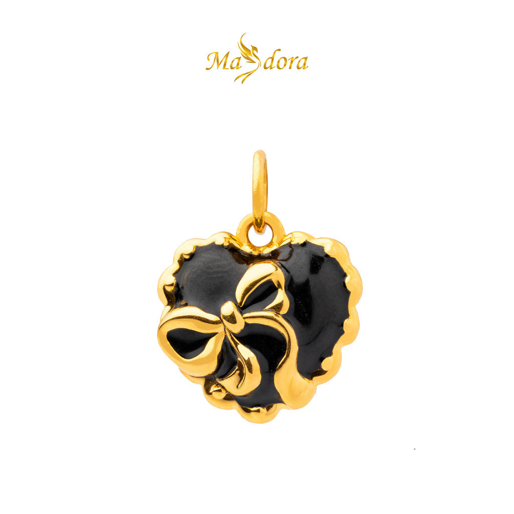 MASDORA 999 Gold Pendant Loket Emas ~ (BLACK) Lovely Baby Edition (EMAS 999/24K)