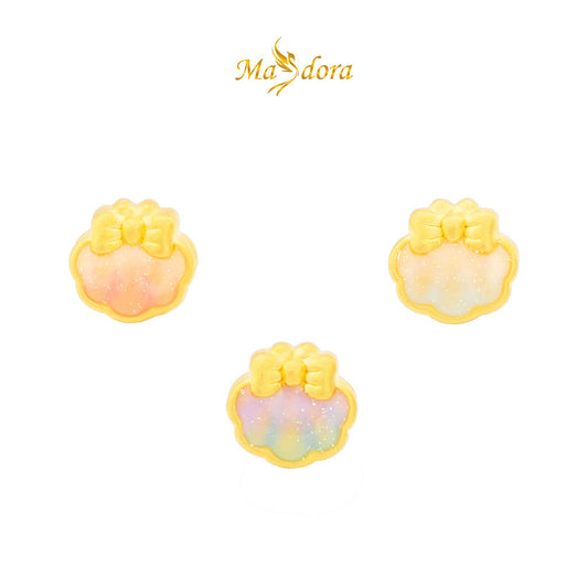 MASDORA 999 Gold Beads Bead Emas ~ Jelly Shell Edition (N) (EMAS 999/24K) -- FREE 925 SILVER NECKLACE!