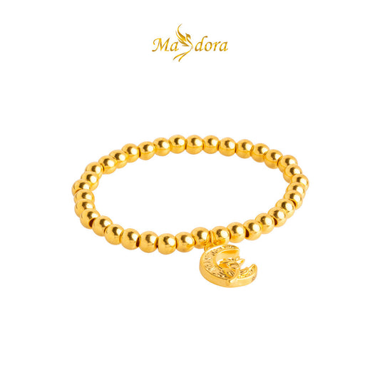 MASDORA 999 Gold Bracelet Rantai Tangan Emas ~ Stretchable Golden Sonata Boba (EMAS 999/24K)
