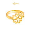 MASDORA 999 Gold Ring Rings Cincin Emas ~ Golden Lucky Flower (EMAS 999/24K)