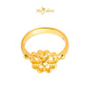 MASDORA 999 Gold Ring Rings Cincin Emas ~ Golden Lucky Flower (EMAS 999/24K)