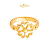 MASDORA 999 Gold Ring Rings Cincin Emas ~ Golden Lucky Flower (EMAS 999/24K)