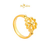 MASDORA 999 Gold Ring Rings Cincin Emas ~ Golden Lucky Flower (EMAS 999/24K)