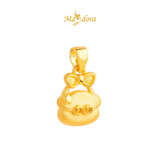 MASDORA 999 Gold Pendant Loket Emas ~ Starry Matte Bag  (EMAS 999/24K)