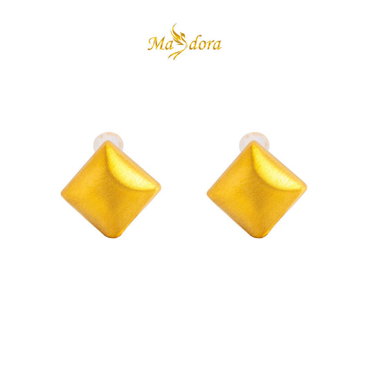 MASDORA 999 Gold Earring Earrings Emas ~ Brushy Squarish (EMAS 999/24K)
