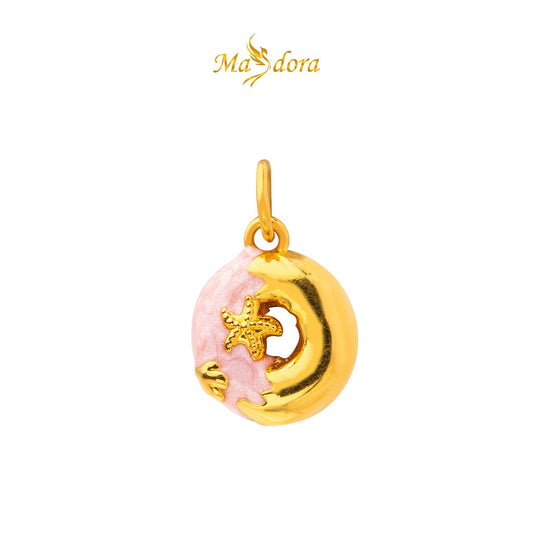 MASDORA 999 Gold Pendant Loket Emas ~ (PINK) Lovely Baby Edition  (EMAS 999/24K)