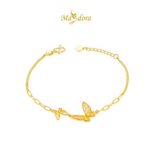 MASDORA 999 Gold Bracelet Rantai Tangan Emas ~ Caged Baby Fairy (EMAS 999/24K)