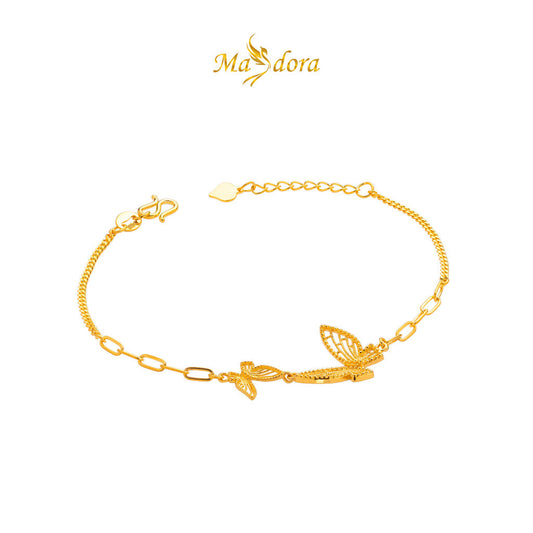 MASDORA 999 Gold Bracelet Rantai Tangan Emas ~ Caged Baby Fairy (EMAS 999/24K)