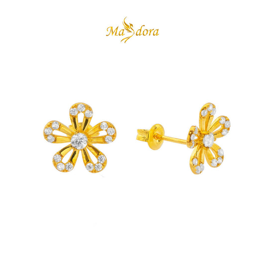 MASDORA 916 Gold Earrings Earring Subang Emas ~ Sparkling Edition (EMAS 916/22K)