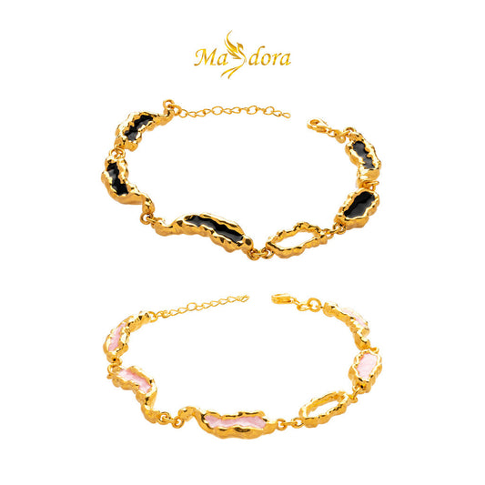 MASDORA 999 Gold Bracelet Rantai Tangan Emas ~ Modern Coffee Beans (EMAS 999/24K)