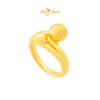 MASDORA 999 Gold Ring Rings Cincin Emas ~ Brushy Double Sphere (EMAS 999/24K)