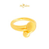 MASDORA 999 Gold Ring Rings Cincin Emas ~ Brushy Double Sphere (EMAS 999/24K)