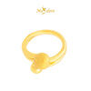 MASDORA 999 Gold Ring Rings Cincin Emas ~ Brushy Double Sphere (EMAS 999/24K)