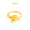 MASDORA 999 Gold Ring Rings Cincin Emas ~ Brushy Double Sphere (EMAS 999/24K)