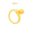 MASDORA 999 Gold Ring Rings Cincin Emas ~ Brushy Double Sphere (EMAS 999/24K)