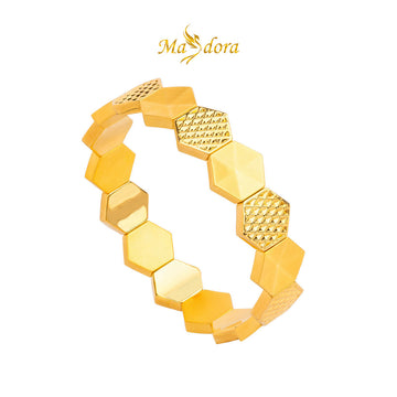 MASDORA 999 Gold Bangle Gelang Tangan Emas ~ Bee My Love Stretchable (EMAS 999/24K)