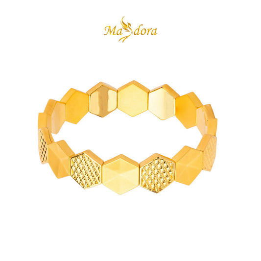 MASDORA 999 Gold Bangle Gelang Tangan Emas ~ Bee My Love Stretchable (EMAS 999/24K)