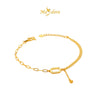 MASDORA 999 Gold Bracelet Rantai Tangan Emas ~ Golden Zero Paperclip (EMAS 999/24K)