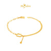 MASDORA 999 Gold Bracelet Rantai Tangan Emas ~ Golden Zero Paperclip (EMAS 999/24K)
