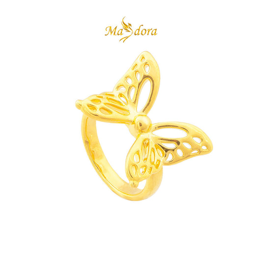 MASDORA 999 Gold Ring Rings Cincin Emas ~ Enormous Butterfly (EMAS 999/24K)