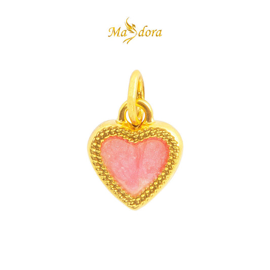 MASDORA 999 Gold Pendant Loket Emas ~ Shellout Edition (B) (EMAS 999/24K) - FREE LEATHER BRACELET!