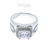 SILVERA 925 Silver Ring Rings Cincin Perak ~ Stunning Cubic Stone Men Ring, 925 Silver by Masdora (A27787)
