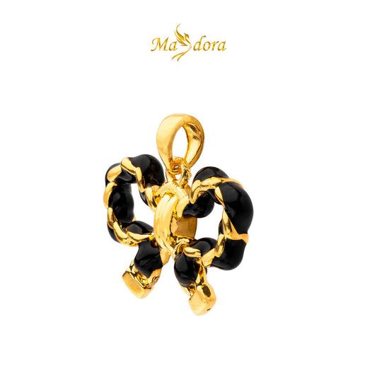 MASDORA 999 Gold Pendant Loket Emas ~ Black Sugary Pretzel (EMAS 999/24K)