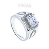 SILVERA 925 Silver Ring Rings Cincin Perak ~ Stunning Cubic Stone Men Ring, 925 Silver by Masdora (A27787)
